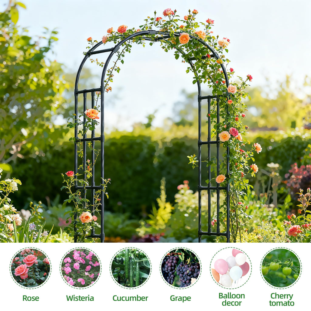 4.9x8.5FT Garden Arch Trellis for Climbing Plants Outdoor