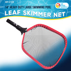 U.S. Pool Supply Professional Heavy Duty Large Swimming Pool Leaf Skimmer Net - Strong Reinforced Aluminum Frame for Faster Cleaning & Easier Debris Pickup and Removal - Clean Pools, Spas, Ponds