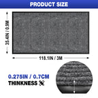 ToLanbbt Commercial Floor Mat 3' x 10' Front Door Mat Extra Large, Industrial Hallway Runner Rug Heavy Duty Outdoor Indoor Utility Mat Low Profile Entryway Carpet Non Slip Backing for Home Office