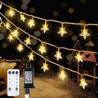HEYFUNi 39FT 100LED Star String Lights Plug in, Twinkle Lights with Remote