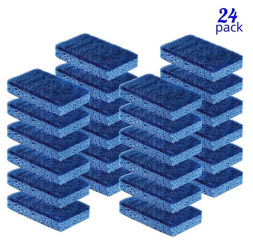 Scrubit Non-Scratch Cleaning Scrub Sponges- Scrubbing Dish Sponge Ideal for Washing Kitchen,Dishes, Bathroom &More – Dishwashing Sponge Along with A Thought Scrubber – 24 sponges