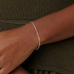 Carffordo 925 Sterling Silver Bracelets for Women, Cuban Link Bracelet