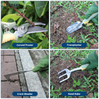 iHansee Green Garden Tools Set 12-Piece, Gardening Gifts for Women Men