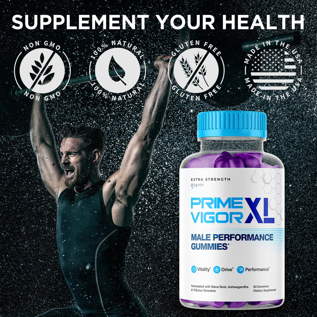 (2 Pack) Prime Vigor XL Gummies, Prime Vigor XL Maximum Strength 1000 MG Supplement, Prime Natural Advanced Formula Gummys Chews Vitamin Prime Vigor Delicious Daily Gomitas (120 Gummies)