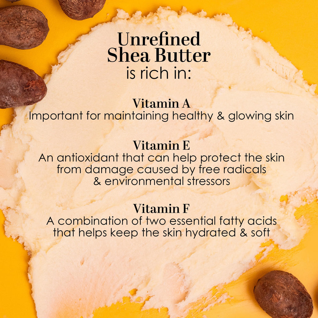 Raw Shea Butter - 100% Pure African Unrefined Shea Butter for Hair | Skin Moisturizer for Face and Body | with Natural Smoky Scent | Use for Soap Base, DIY Whipped Lotion, Lip Balm - 8 oz Block