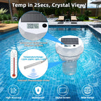 GORDNWE Solar Pool Chlorine Floater with Thermometer: Floating Chlorine Dispenser for Pool Remote-Control Pool Light Waterproof for Outdoor Swimming Above Ground Pool Hot Tub Spa Party