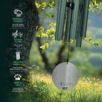 Nature’s Melody Aureole Tunes Wind Chimes – Outdoor Windchime with 6 Tubes Tuned to B Pentatonic Scale, 100% Rustproof Aluminum, Powder Finish & S Hook Hanger for Sympathy, Memorial Gift or Zen Garden