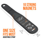 RAK Magnetic Wristband, Thumb Loop for Holding Screws, Nails, Drill Bits for Men - Made from Premium Ballistic Nylon, Lightweight Powerful Magnets for Dad, Husband, Grandpa, Handyman