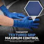 SAS Safety 6604-20 Thickster Powder Free Exam Grade Disposable Latex 14 Mil Gloves, Extra Large, 50 Gloves by Weight