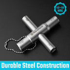 DURATECH 4 Way Sillcock Key Set, 1/4", 9/32", 5/16", 11/32", 2-Pack, for Valve, Faucet, and Spigots