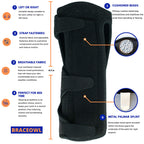 BRACEOWL-Carpal Tunnel Wrist Brace Adjustable Night Splint for Pain Relief, Tendonitis & Arthritis – Fits Left or Right Hand, Support for Men & Women