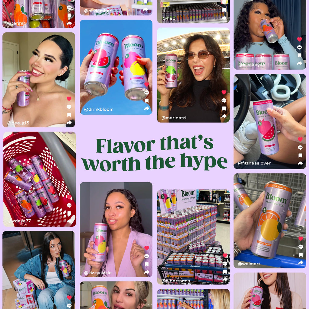 Bloom Nutrition Zero Sugar Energy Drink, Variety Pack, 12oz 12pk