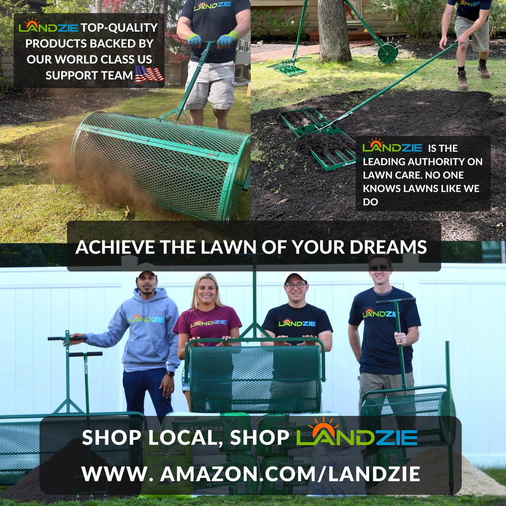 LANDZIE - The Original Lawn Leveling Rake – 36" Steel Handle Yard Leveler, Lawn Level Tool for Creating a Flat Surface - Works for Soil, Dirt, Topdressing, and Ground