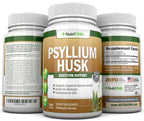 NutriONN PSYLLIUM Husk Capsules - 1450mg Per Serving - 240 Capsules - Double Strength - Premium Psyllium Fiber Supplement - Great for Digestion and Regularity - 100% Natural Soluble Fiber