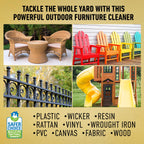 CLR Brands Outdoor Furniture Cleaner, 26 oz. Spray Bottle, Cleans Outdoor Surfaces, Remove Dirt and Grime from Fabric, Wood, Wicker, PVC, Plastic and More