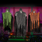 JOYIN Halloween Hanging Grim Reapers (3 Pcs), One 47” and Two 35” Grim Reapers, Halloween Skeleton Flying Ghost for Haunted House Prop Décor, Outdoor Indoor Décor