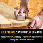 Dura-Gold Premium - 150 Grit Gold -Hook & Loop Backing Longboard Continuous Sandpaper Roll, 2-3/4" Wide, 12 Yards Long - For Automotive & Woodworking Air File Long Board Sanders, Hand Sanding Blocks