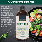 Viva Naturals Organic MCT Oil, 32 fl oz – MCT Oil for Coffee, USDA Organic, Non-GMO, Paleo Certified & Keto Friendly, Supports Energy & Mental Clarity