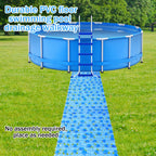 3 Pcs Ground Pool Drainage Walkway Mats, 15.7x27.6 Inch Non-Slip Pebble Stone Pool Surround Mats, Interlocking Drainage Deck Tiles for Above Ground Pool, Patio, Lawn Protection