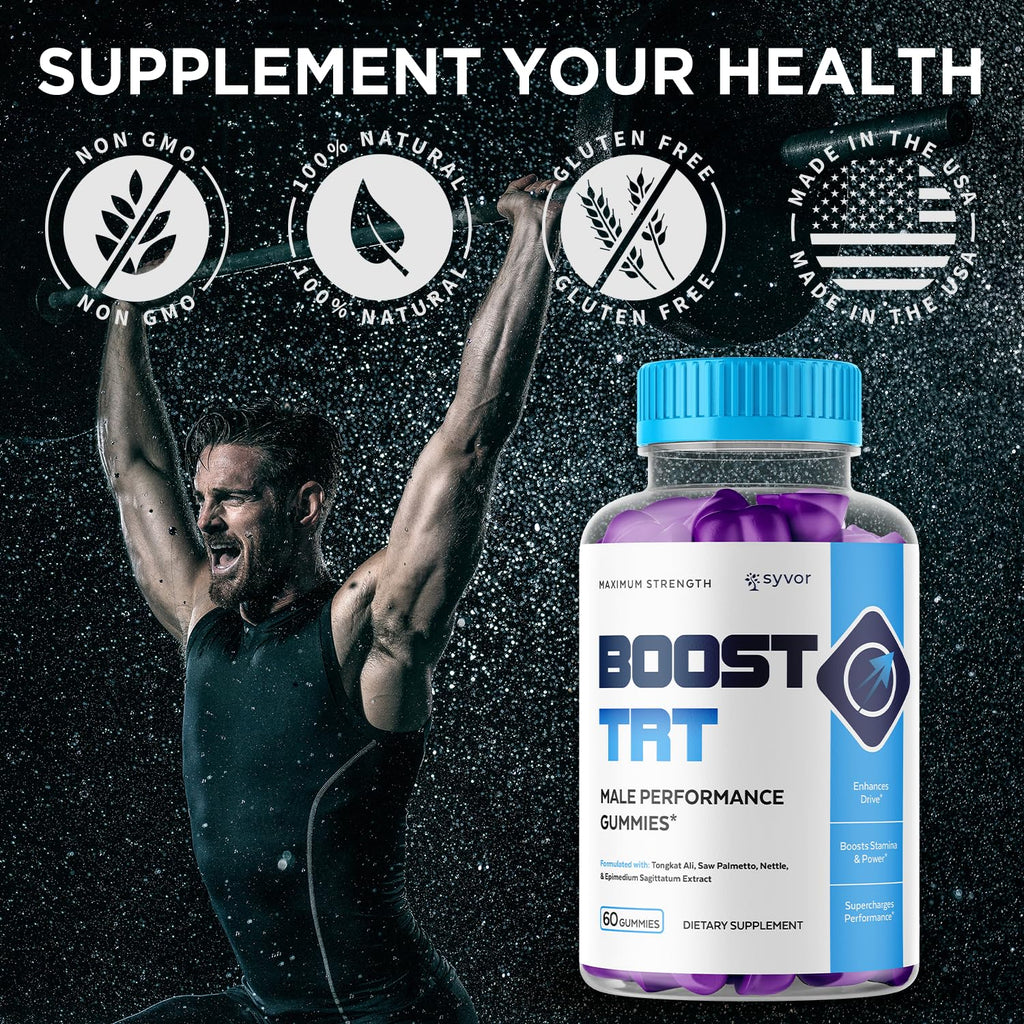 (5 Pack) Boost TRT Gummies for Men, Official Boost TRT Male Performance Gummys with Natural Ingredients, Advanced BoostTRT Men's Gummy Supplement with Maximum Strength Premium Vitamins (300 Gummies)