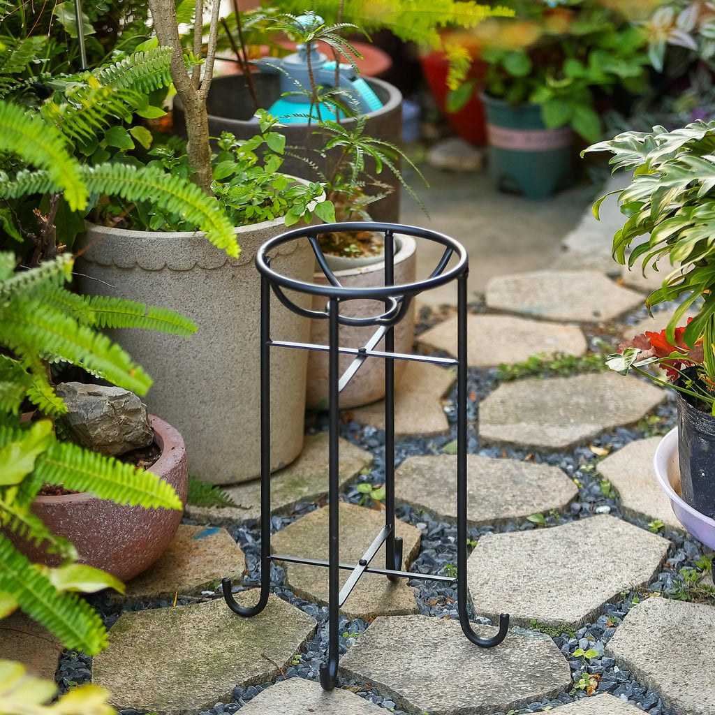 Wenbery Metal Gazing Ball Stand for 10 Inch Ball, Glass Gazing Globes, Black Gazing Globe Display Stand for Garden Decor, Indoor/Outdoor