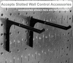 Wall Control 30-P-3232B Black Metal Pegboard Pack - (2) 32" Tall x 16" Wide Black Pegboards