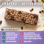 Zbar Protein - Chocolate Chip - Crispy Snack Bars - Made with Organic Oats - Non-GMO - 5g-Protein - Gluten Free Bars, 15 Count (Pack of 6)