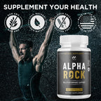 (5 Pack) Alpha Rock Pills for Men, Official Alpha Rock Male Performance Capsules with Natural Ingredients Max Strength Supplement with Premium Vitamins Support Optimal Wellness & Health (300 Capsules)