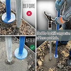 Moosefield 2-in-1 Post Hole Digging and Tamping Tool, 48" Dig Bar with Spade Blade and Round Tamper, Heavy-Duty Steel Fully Welded, Fence Post Digger Landscaping & Gardening