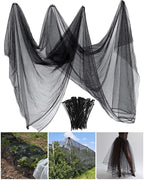 Zonon 10 x 33ft Mosquito Netting Garden Insect Bug Mesh Netting Garden Patio Mesh Screen Net Fly Insect Bug Bird Net Barrier for Patio Balcony Porch Gazebo Vegetables Fruits Plant Protection(Black)