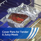Reynolds Wrap Everyday Strength Aluminum Foil Roll, Freezer and Grill Safe, Great for Foil Packets and Home Cooking, 12 Inches Wide, 200 Total Sq. Ft.