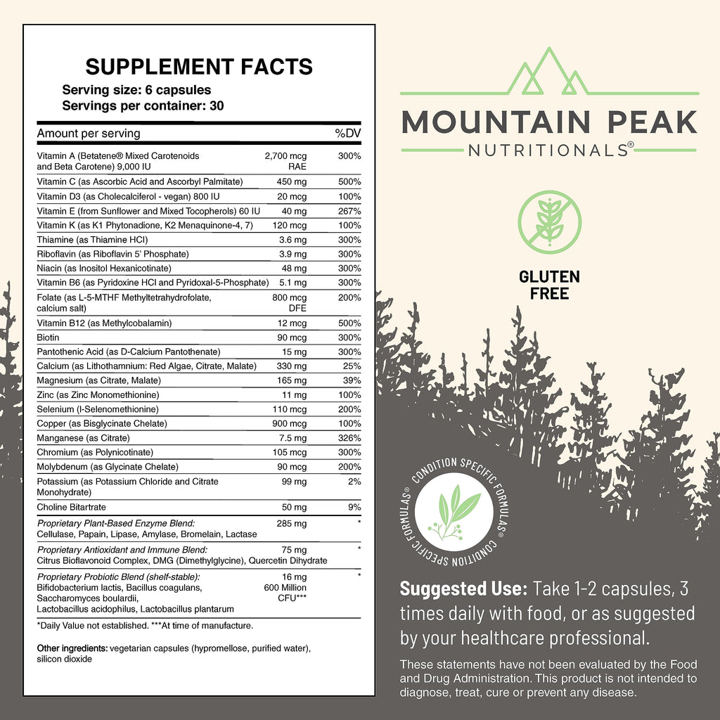 Mountain Peak Nutritionals Ultra High Multivitamin Men & Women 180ct