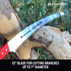 Corona Tools 13-Inch RazorTOOTH Pruning Saw | Tree Saw Designed for Single-Hand Use | Curved Blade Hand Saw | Cuts Branches up to 7" in Diameter | RS 7120