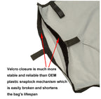ATIE Pool Cleaner Gray Fine Mesh Bag with Hook and Loop Fastener Enclosure for Pentair Kreepy Krauly Legend, Platinum Pool Cleaner Debris Bags 360009/EU16G with Snaplock - Gray (2 Pack)