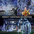 Connectable 100LED 42Ft 13Modes Christmas String Lights Indoor Outdoor | Extendable Green Wire Cool White Christmas Tree Lights with Timer | Twinkle Fairy Light Plug in for Xmas Tree(Cool White)