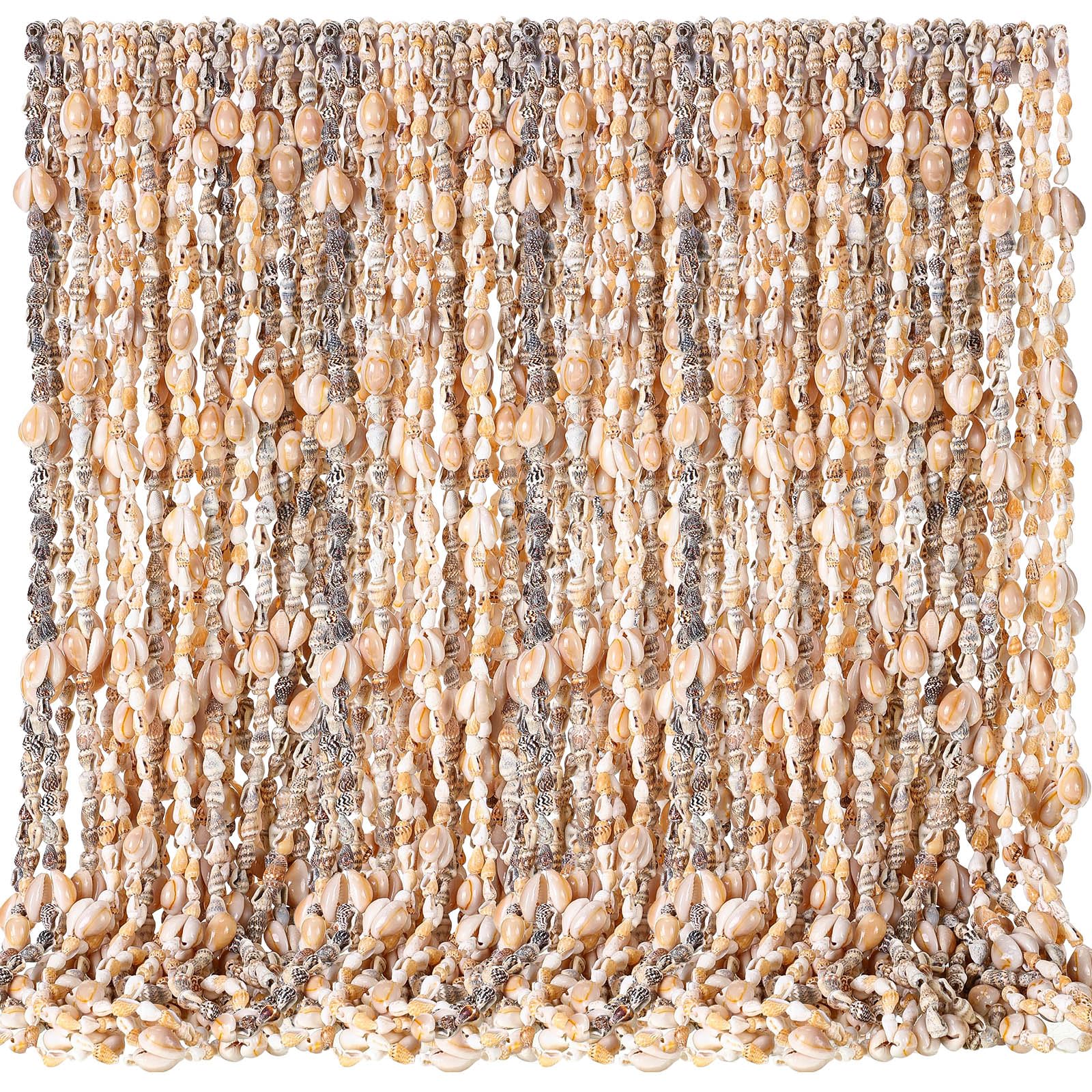 Ecation 12 Pieces Shell Leis Bulk, Natural Sea Shell Hawaiian Necklaces