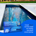 CoverBlast Pool Cover Pump Attachment - USA-Made & Patented Pool Cover Pump Hose Alternative w/ 25ft. Range - Easy-To-Install & Use Year-Round - Replaces Traditional Hoses, Eliminating Tripping Hazard