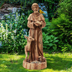 DSNAPE St Francis Garden Statue Bird Feeder 25" H Catholic Outdoor Statues