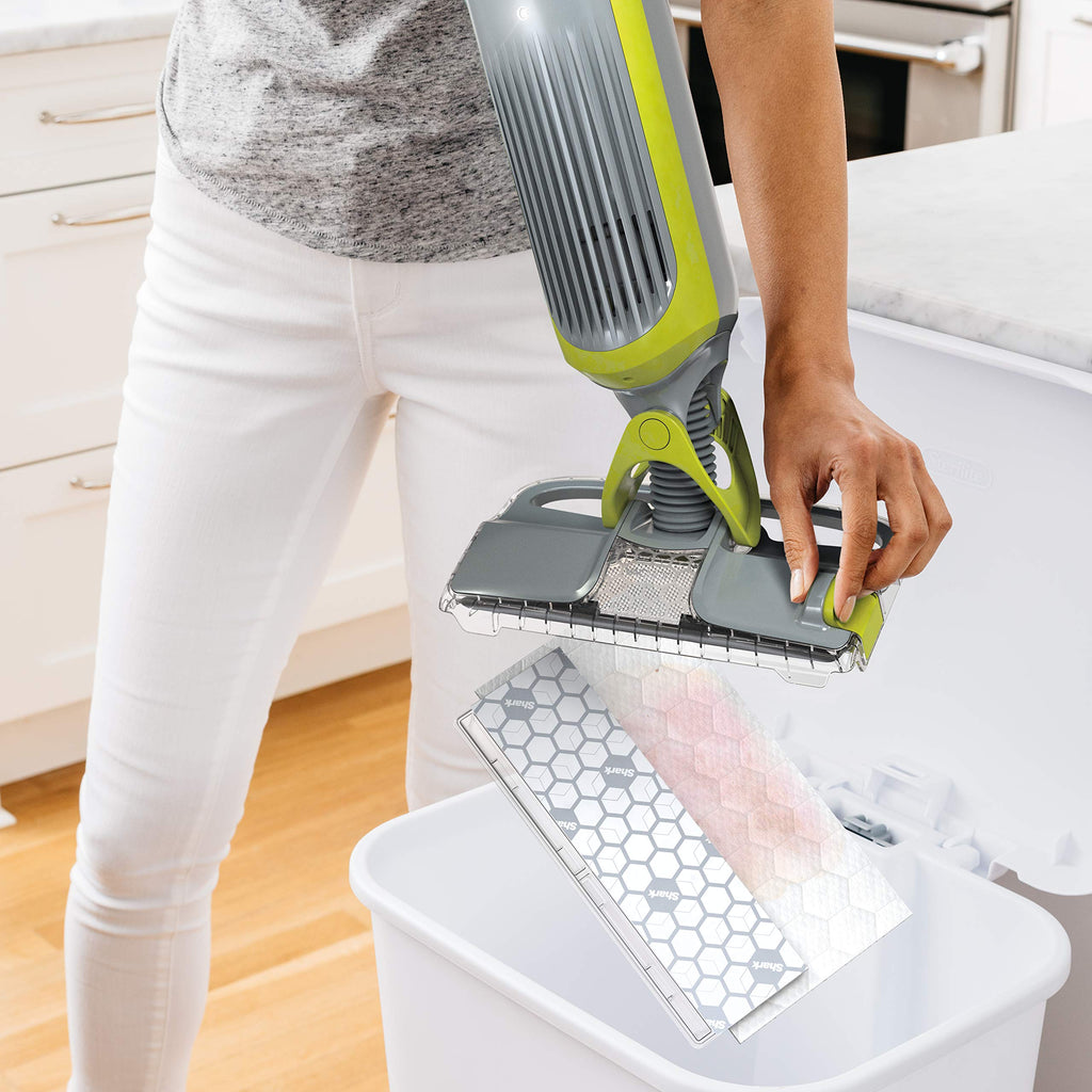 Shark VMP10 Disposable Hard Floor Vacuum and Mop Pad VACMOP Refill, White, 10 Count