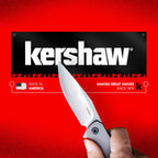 Kershaw Leek Pocket Knife, Matte Gray Design, 3 Inch Stainless Steel Drop Point Blade, EDC with Assisted Opening, Made in the USA, Reversible Clip Carry, Everyday Carry Pocket Knife for Men and Women