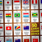 100 PICS Flags of The World Travel Game - Learn 100 Country Flags | Flash Cards with Slide Reveal Case | Geography Card Game, Gift, Stocking Stuffer | for Kids and Adults | Ages 6+