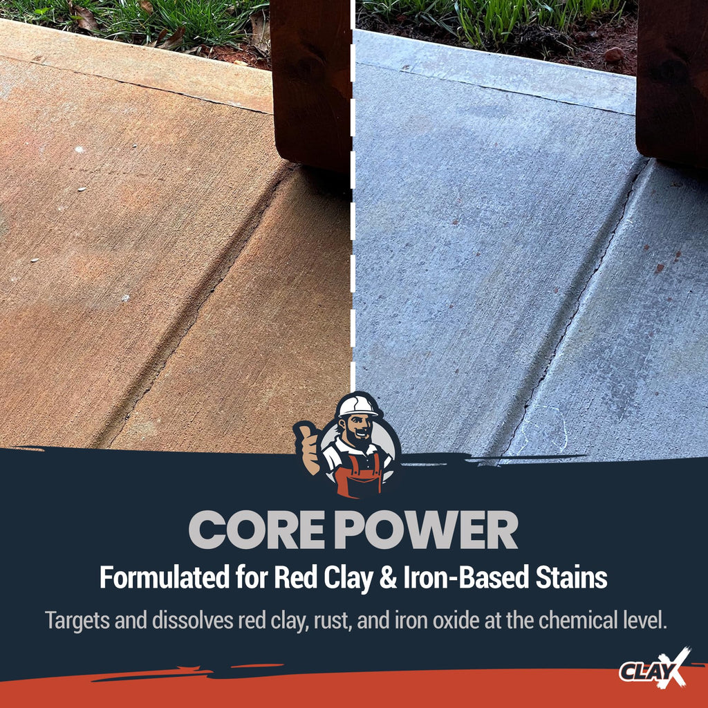 RadonSeal Clay-X Red Clay Stain Remover for Concrete, Brick & Masonry