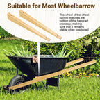 Wheelbarrow Handles Replacement Kit,59'' Wooden Wheel Barrow Parts