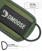 DMoose Ankle Strap for Cable Machine - One Size Fit with Premium Padding, Glute Kickback Ankle Strap, Ankle Cable Straps for Workout, Booty Workout, Leg Extension, Hip Abductors (Olive Green - Pair)