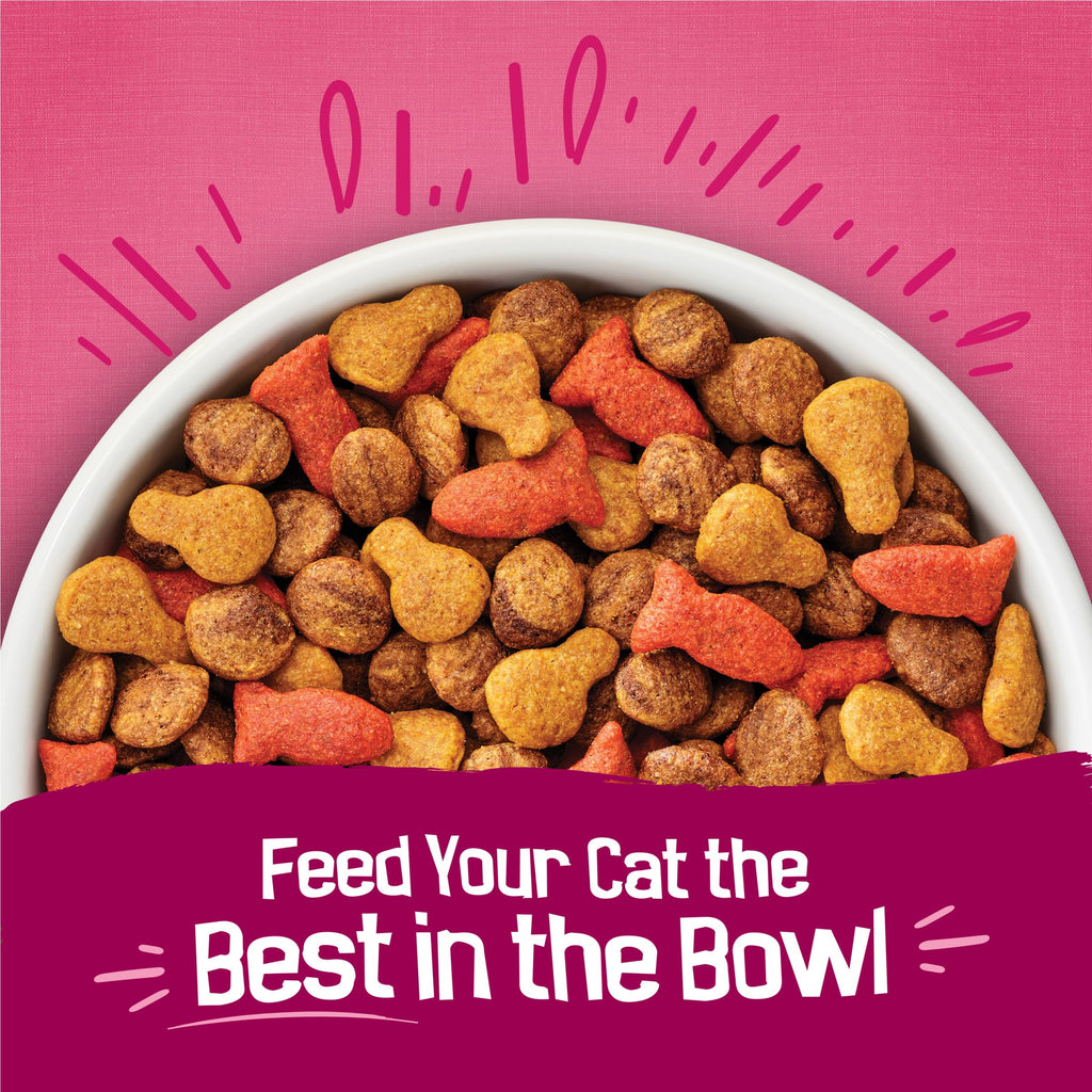 Friskies Purina Gravy Swirlers Dry Cat Food, Chicken & Salmon, 16 lb Bag