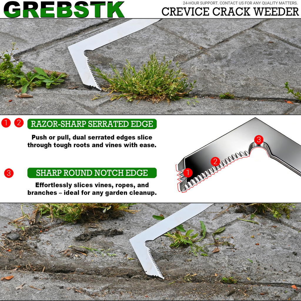 GREBSTK Crack Weeder Crevice Weeding Stainless Steel Sharp Lightweight Tool