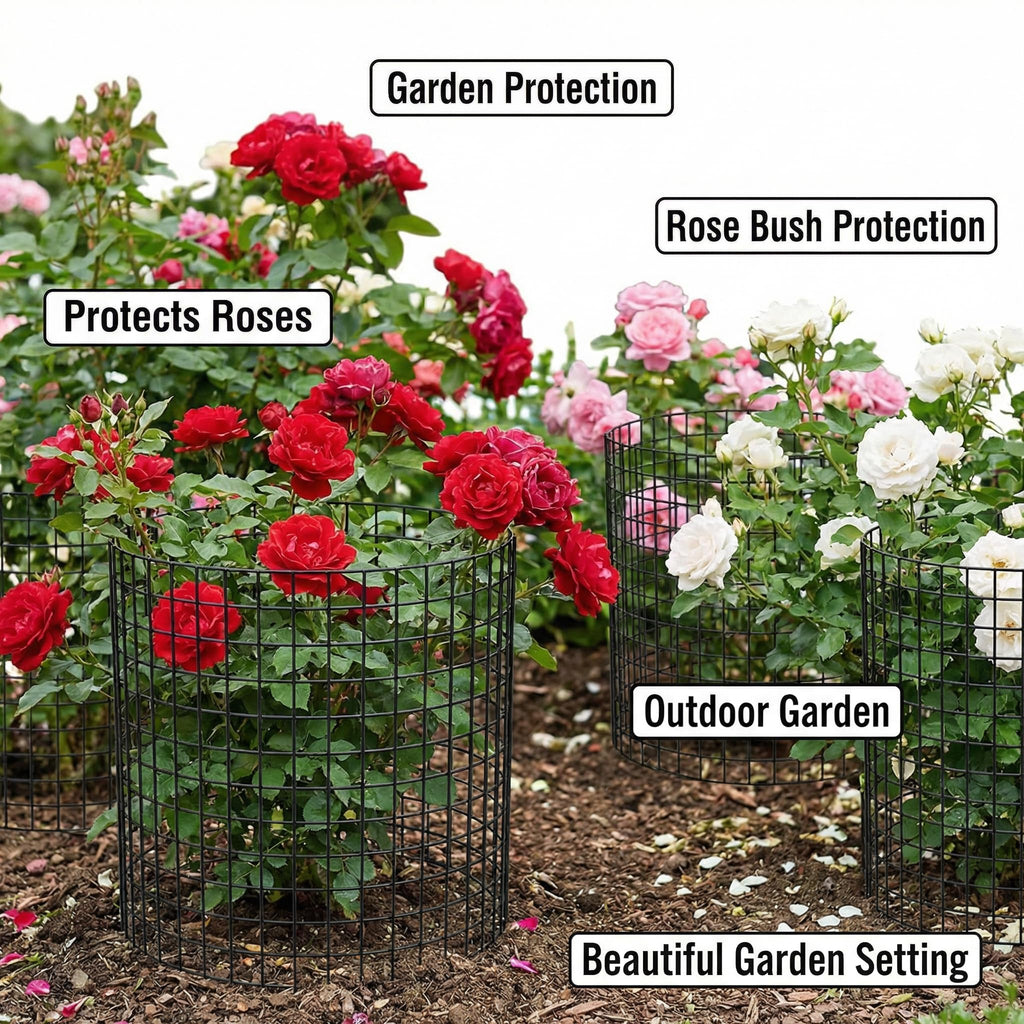 3Pack Plant Protector from Animals, 9pcs Wire Plant Protectors Metal Mesh Plant Cages, 11.8 x 15.7 Inch Outdoor Plant Guards for Rabbits Chicken Squirrels and Garden Protection