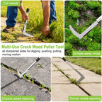Crack Weeder Crevice Weeding Tool with 22'' to 64'' Adjustable Long Handle