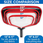 ProTuff 17" Silt Net Pool Skimmer for PROS – “490 Promise” Unlimited Unconditional Replacement – Ultra-Durable Ultra Fine Net for Silt – Heavy-Duty Aluminum Frame, EZ-Clip & Deep Bag for Cleaning