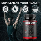 Testo Dark Capsules, Official TestoDark Pills with All Natural Ingredients, Testo Dark Advanced Overall Health & Wellness Vitamin Supplement Formula for Max Strength Multivitamin Support (60 Capsules)